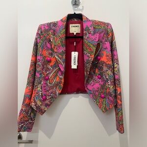 *NWT* L’Agence Lila Paisley Fitted Blazer, Sz 2, Retail $625